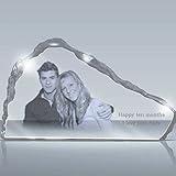 Goodcount Personalized 2D Photo Etched Crystal Iceberg, Engraved Picture in Glass (Designer's Pick: 6 x 4)