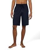 32º DEGREES Cool Mens Knit Wicking Lounge Sleep Short, Navy, Medium