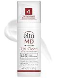 EltaMD UV Clear Face Sunscreen SPF 46, Oil Free Sunscreen with Zinc Oxide, Dermatologist Recommended Sunscreen,1.7 oz Pump