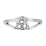 Moonlight Mysteries Sterling Silver Trinity Knot Slender Band Ring (sz 4-15) sz 15