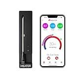 MEATER SE: Smart Bluetooth Meat Thermometer | Long Wireless Range | for Oven, Grill, Kitchen, BBQ, Smoker, Air Fryer | Step-by-Step Recipes in App | Dual Sensors | Black Charger [2024 Release]