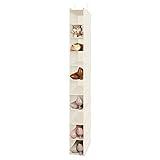 MAX Houser 10-Shelf Hanging Shoe Shelf Organizer, Hanging Shoe Storage for Closet (Beige)