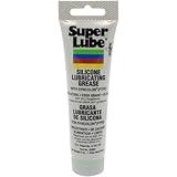 Super Lube 92003 Silicone Lubricating Grease with PTFE, 3 oz Tube, Translucent White