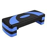 BalanceFrom Aerobic Exercise Step Platform, Home & Gym Workout Stepper, Blue