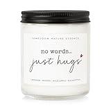 LUMELOOM Sympathy Gifts for Loss of Loved One, Bereavement Gift Idea- 9oz Lavender Scented Soy Wax Candle-No Words Just Hugs, Think of You, Grief Gift for Women, Condolence Gift, Memorial Gift