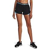 Under Armour Womens Play Up 3.0 Shorts, (048) Black/Glacier Blue/Glacier Blue, XX-Small