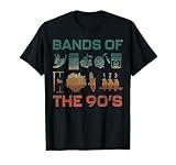 Retro Popular Music Bands of the 90s Funny Vintage Rock T-Shirt