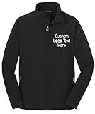 INK STITCH Men Design your Own Custom Stitching Embroidery Core Soft Jackets - Black (XL)