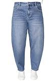 ELOQUII Women's Plus Size The Barrel Leg Jean - 24, Medium Wash Denim