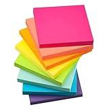 (8 Pads) Sticky Notes 3x3 inches Post It Notes Pads. 8 Bright Color Recyclable Self-Stick Notes. Suitable for Office School Home