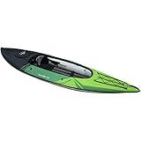 AQUAGLIDE Navarro 130 Convertible Inflatable Kayak with Drop Stitch Floor- 1 Person Touring Kayak without Cover, Green