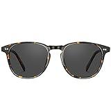 CARFIA Cool Retro Acetate Polarized Sunglasses for Men UV Protection, Fashion Keyhole Driving Man Sunnies Square Male Eyewear