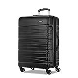 Samsonite Evolve SE Hardside Expandable Luggage with Double Wheels, Bass Black, Large Spinner