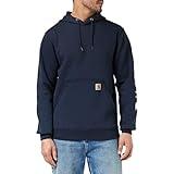 Carhartt Men's Loose Fit Midweight Logo Sleeve Graphic Sweatshirt (Also Available in Big & Tall), New Navy, Large