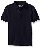 Nautica boys School Uniform Short Sleeve Pique Polo Shirt, Navy, 10 12 US