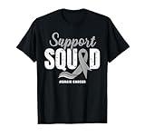 Brain Cancer Support Squad Gray Ribbon Brain tumor awareness T-Shirt