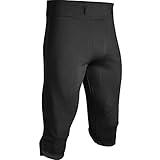 Champro Boys' Touchback Youth Football Practice Pants, Black, Small