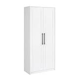 Prepac Elite Premium Home Storage Cabinet with Doors and Shelves, White Storage Cabinet, Bathroom Cabinet, Pantry Cabinet with 5 Shelves 16" D x 32" W x 72" H