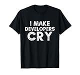 QA Engineer I Make Developers Cry Distressed QA Tester Gift T-Shirt