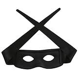 Furutonhe Halloween Costume Eye Mask Masquerade Hero Mask Cosplay Party Dress up Accessories Black for Bandit Robber Bat Barnacle