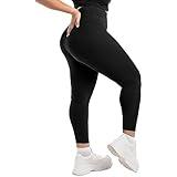 Walifrey High Waist Plus Size Leggings for Women, Buttery Soft Plus Size Leggings Black XXL