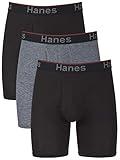 Hanes Total Support Pouch Men's Boxer Briefs Pack, Anti-Chafing, Moisture-Wicking Underwear, Odor Control (Reg or Long Leg)