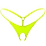 SHERRYLO Men String Thong Exotic Men's Underwear Thongs and G-strings Sexy G String for Man Mens Jockstrap Mankini Jockstraps (23005-Chartreuse)