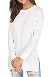 levaca Womens Oversize Loose Pullover Sweatshirts Tunic Shirts for Leggings White XXL