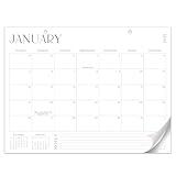 Aesthetic Desk Calendar 2025-2026 - Runs from January 2025 Until July 2026 - Minimalistic Office Desktop/Wall Calendar 16"x12" for Easy Organizing