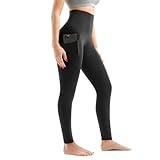 Walifrey Leggings with Pockets for Women, High Waisted Buttery Soft Womens Leggings for Gym Yoga Workout (Black LXL)
