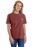 Carhartt Women's Loose Fit Heavyweight Short-Sleeve Pocket T-Shirt, Barnwood, Medium