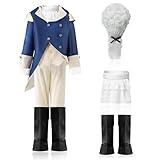 Clothand Colonial Costume Boys, George Washington Costume for Kids, Historical Role Play Dress-Up for School Events and Parties Age 4-6 Years
