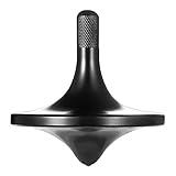 CHEETOP Stainless Steel Spinning Top, Premium Exquisite Perfect Balance Well Made Metal Desk EDC Little Fidget Toy, Spin Long Time Over 6 Minutes, Great Value (Black, Small Diameter 24mm)