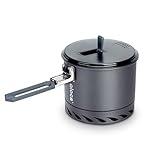 Alocs 1.4L Camping Cookware, Lightweight Camping Pot with Heat Exchanger, Portable Durable Camping Essentials, Camping Cooking Set for Backpacking Hiking Traveling