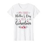 My First Mother's Day As a Grandma flowers Mother's Day 2024 T-Shirt