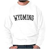 Wyoming Simple Traditional Classic Sweatshirt for Men or Women White