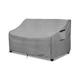 okcool Heavy Duty Patio Sofa Cover, 100% Waterproof 3-Seater Outdoor Sofa Cover Fits up to 76W x 32.5D x 33H Inches, Lawn Patio Furniture Covers,Grey