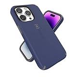 Speck iPhone 14 Pro Case - Slim, Drop Protection, Scratch Resistant, Soft Touch, Dual Layer, Prussian Blue/Cloudy Grey CandyShell Pro
