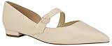 Nine West Women's Luso Flat, Cream Leather 150, 9