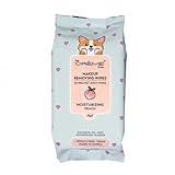 The Crème Shop Juicy Makeup Removing Wipes made with Moisturizing Peach | Make Up Remover | Cleansing Wipes | Hydrating Makeup Wipes | Corgi | (30 Pre-Wet Wipes)