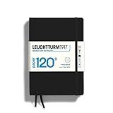LEUCHTTURM1917-120G Special Edition - Medium A5 Ruled Hardcover Notebook (Black) - 203 Numbered Pages with 120gsm Paper