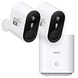 AOSU Security Cameras Wireless Outdoor Home System, True 2K HD Night Vision, No Subscription, 240-Day Battery Life, 166° Wide View, Spotlight & Siren Alarm, Motion Alert, Support 2.4G & 5G WiFi Router