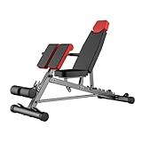 Finer Form Multi-Functional FID Weight Bench for Full All-in-One Body Workout – Hyper Back Extension, Roman Chair, Adjustable Ab Sit up Bench, Incline Decline Bench, Flat Bench