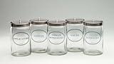 McKesson Glass Sundry Jars - 63-4010ST - 5 Each / Set