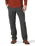 Wrangler Authentics mens Fleece Lined Cargo casual pants, Anthracite Twill, 34W x 30L US