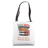 Ride the Wave Own the Street – Surf Skate Vibes Graphic Tote Bag