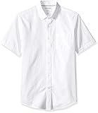 Amazon Essentials Men's Button-Up Shirts - Slim-Fit Short-Sleeve Pocket Oxford - Comfort and Style, White, Medium
