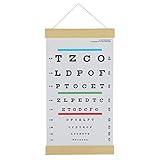 NOYOC Eye Charts for Eye Exams 10 Feet, Snellen Eye Chart with Wooden Frame for Wall Decor, 15x8 Inches Canvas Low Vision Eye Chart for Kids Gifts (1 Pack 10 Feet)