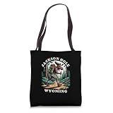 Jackson Hole Wyoming WY Mountains Hiking Trail Moose Tote Bag