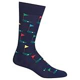 Hot Sox Men's Sports and Outdoors Series Novelty Casual Fashion Socks, Golf (Navy), Shoe Size: 10-13